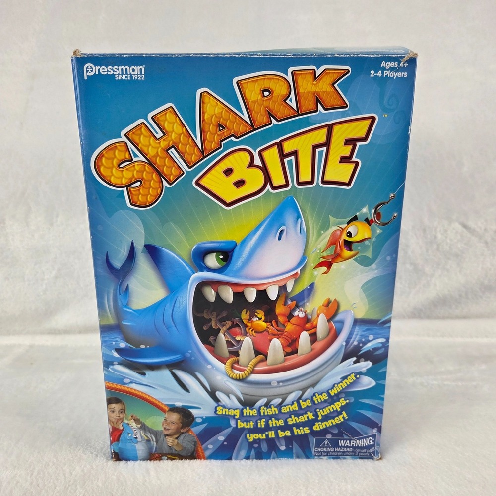 Shark Bite Game Pressman‎ Family Board Game Missing 1 Creature Almost Complete